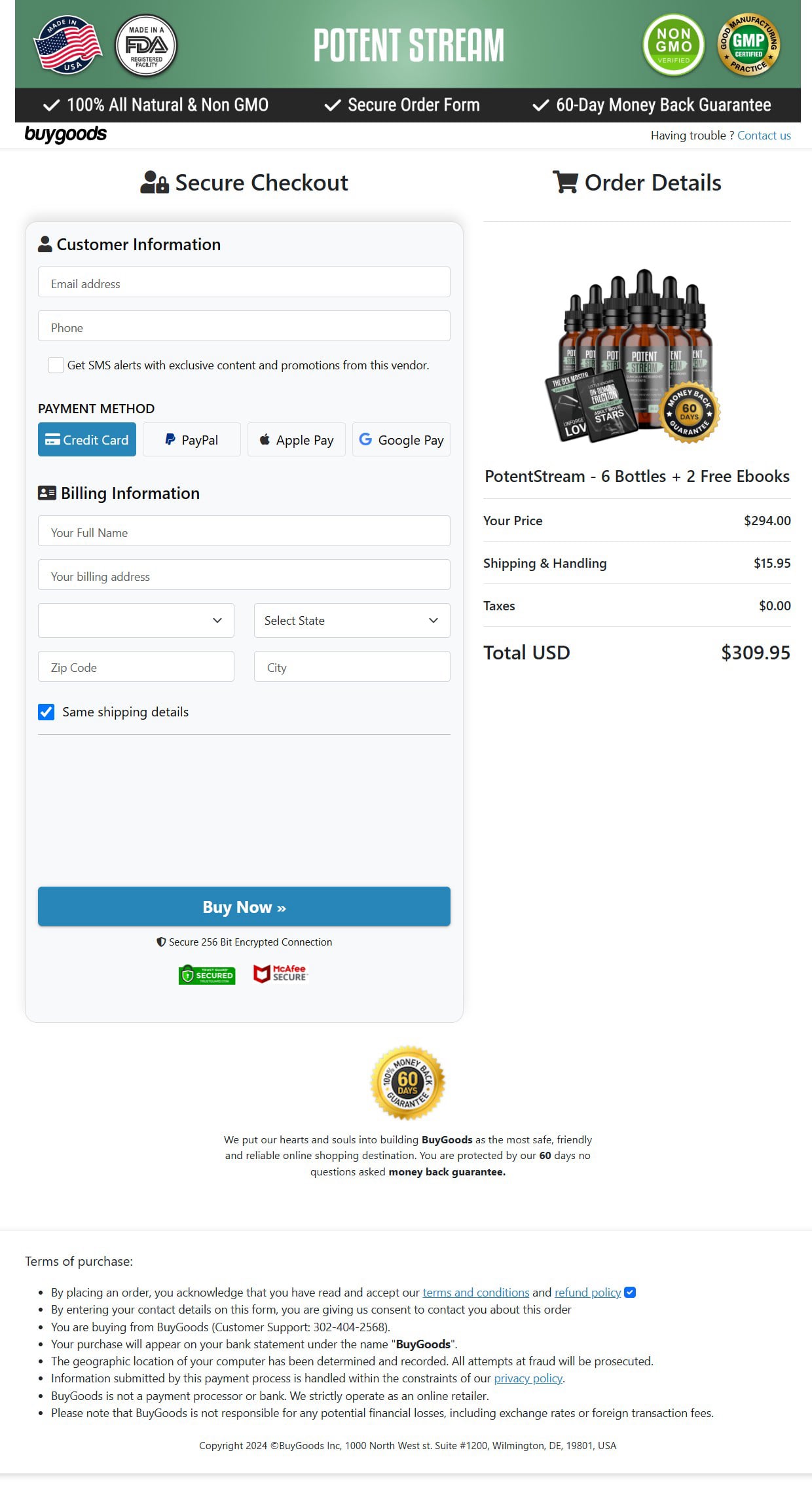 potentstream potentstream-secure-checkout-page